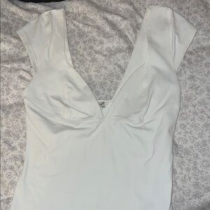 Free People White Crop Top